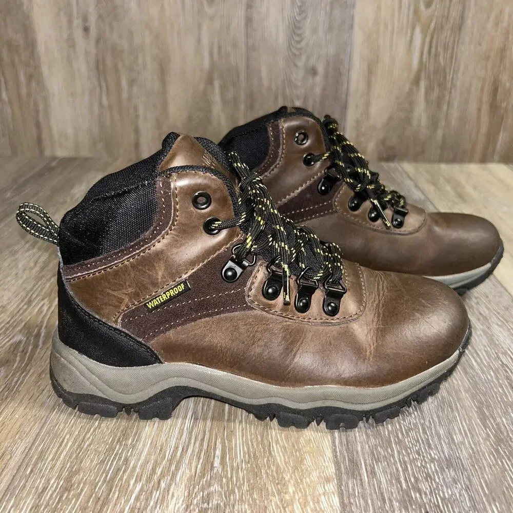 Magellan Outdoors Kids Boys Youth US Size 2 YFWMFYC1139 Brown Waterproof Boots